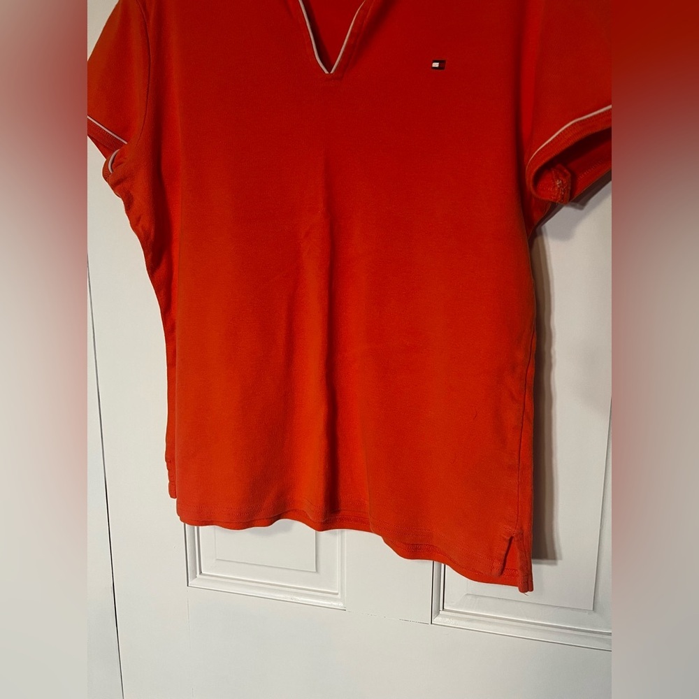 Tommy‎ Hilfiger Women’s Salmon Polo Short Sleeve Size XL - Picture 6 of 8